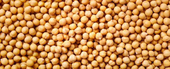 Chickpeas, closeup detail from above, Generative AI