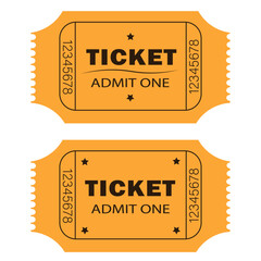 Tickets , ticket admit one  - obrazy, fototapety, plakaty