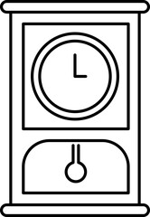 Antique clock line icon