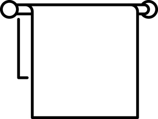 Towel hanging line icon