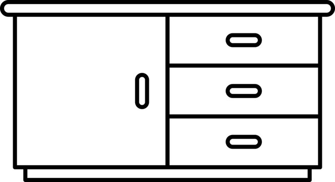 recommend clip art: Wooden shelf line icon