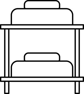 recommend clip art: Bunk bed line icon