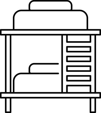 recommend clip art: Bunk bed line icon