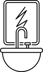 Sink line icon
