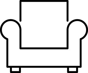Modern sofa line icon