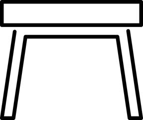 Coffee table line icon