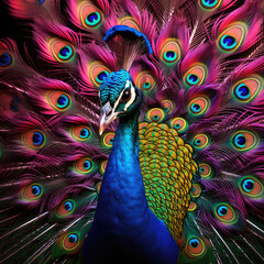 Close-up Peacock Portrait 