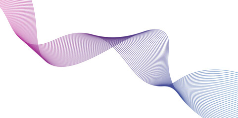 Design element. Many purple line circle ring waves.Abstract wavy stripes on a white background isolated. Creative line art. Design elements created using the Blend Tool.	