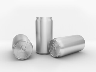 Aluminum can isolated on white background