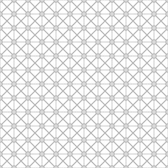 Seamless surface pattern with symmetric geometric ornament. Grey stripes and circles abstract on white background. Grill wallpaper. Digital paper for textile print, web design. Vector art illustration