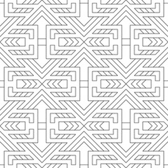 Vector seamless pattern. Modern stylish texture. Monochrome, linear abstract background.