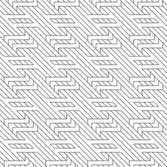 Vector seamless pattern. Modern stylish texture. Monochrome, linear abstract background.