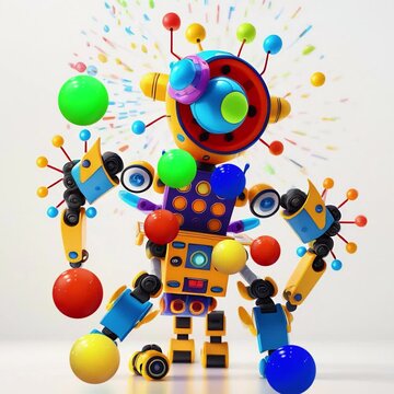 Colorful Toy Robot with extras
An animated morphing multi-colored robot.