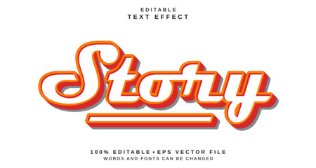 Editable text style effect - Story text style theme.