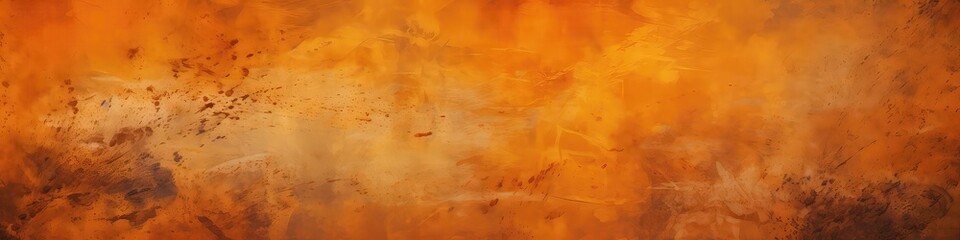 Abstract Orange Grunge Background Texture Standard. Panoramic Banner