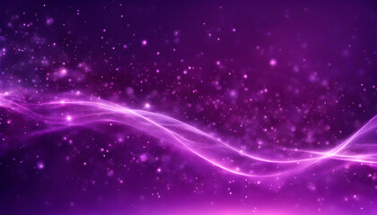 Fototapeta na wymiar Purple particles wave. Light abstract background with shining stars