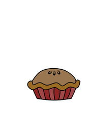 muffin isolated on white background