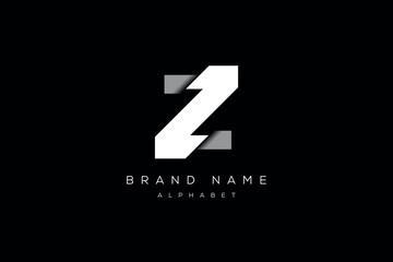 Z letter logo design, Z logo design with lines concept