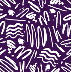 Hand-Drawn all-over Abstract Floral Vector Seamless Pattern black and white multi-colored geometric design for background, wallpaper, vector illustration, fabric, clothing, batik, carpet, embroidery.