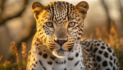 Fototapeta premium close up of leopard