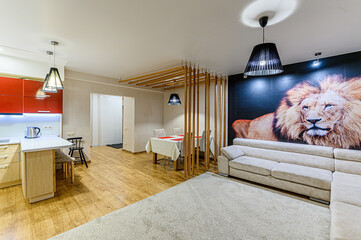 interior apartment living room with sofa