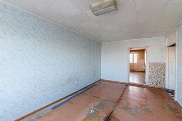 interior apartment room home decoration, preparation of house for sale old sloppy not modern