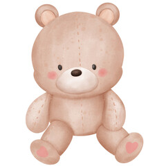 teddy bear isolated on white