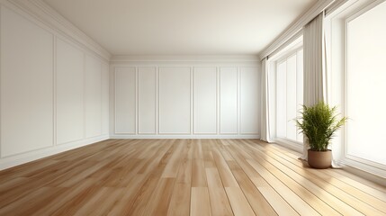 Empty shelves, empty closets, empty stores - minimalist modern style created with generative AI technology