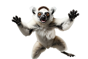 Sifaka Lemur Madagascar's Acrobatic Marvel - obrazy, fototapety, plakaty