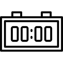 digital clock vector design icon .svg