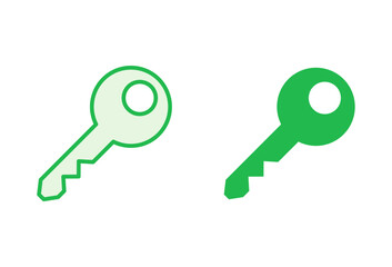 Key icon set. Key vector icon. Key symbol