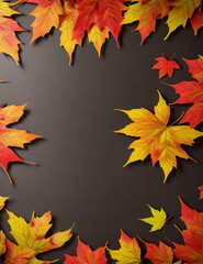 autumn background with leaves