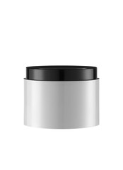 Empty product packaging plastic jar with lid mockup isolated PNG transparent