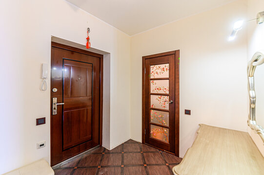 interior apartment room doors, renovation corridor lobby entrance hall