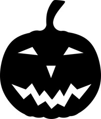 Halloween pumpkin black icon on a white background.