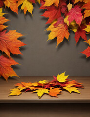 Naklejka na ściany i meble autumn leaves background