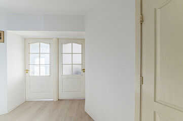 interior apartment room doors, renovation corridor lobby entrance hall