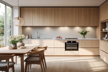 Fototapeta na wymiar Scandinavian Simplicity in Kitchen Design
