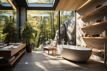 Luxury Spa-Like Bathroom with Freestanding Tub