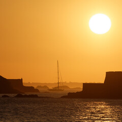 Coucher de soleil &agrave; Saint-Malo