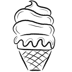 A black line drawing on a white background is suitable for use with white backgrounds, logo designs, coloring books, and social media advertising.