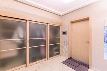 interior apartment room doors, renovation corridor lobby entrance hall