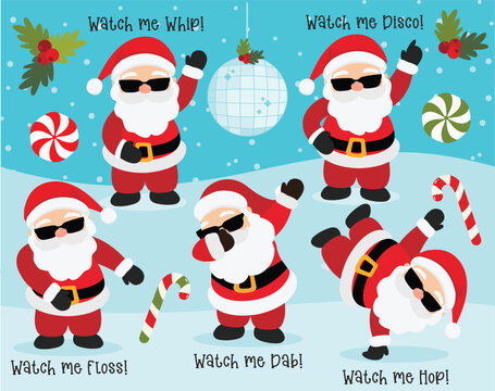Christmas, Disco Santa, Dance Party
