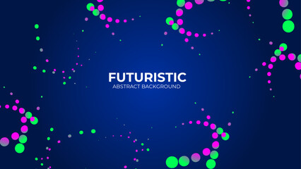 Futuristic abstract background. Glowing Blue design.Spiral Dot Geometric Background.Future technology concept. Suit for poster, banner, cover