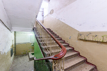 interior apartment room staircase, steps