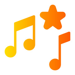 musical gradient icon