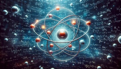 Mystical Atomic Structure Amidst Mathematical Equations