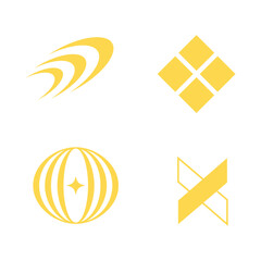 Obraz premium Retro Y2K star elements. Universal shapes for design, projects, posters, banners and business cards. Streetwear Shape Element.