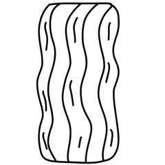 Hand drawn line drawing bacon