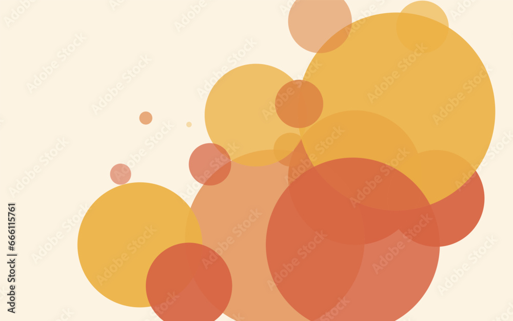 Poster abstract bright background made of random round shapes of different sizes and transparency. conceptu